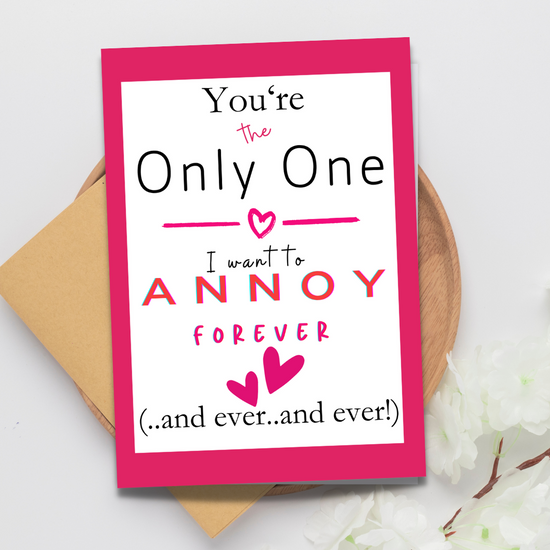 Honey & Fetch's XOXO 'Annoying Kind of Love' Card - Perfect for Anniversaries, Valentine’s Day, Birthdays, or Just Because