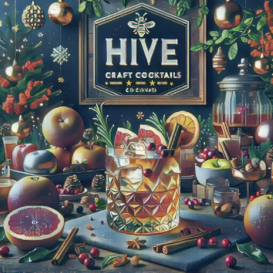 Hive Craft Cocktails Holiday Spirits - Festive Blend from Thanksgiving through New Year's Celebrations