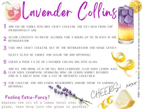Load image into Gallery viewer, Savor the Soothe: Hive Craft Cocktails Lavender Collins
